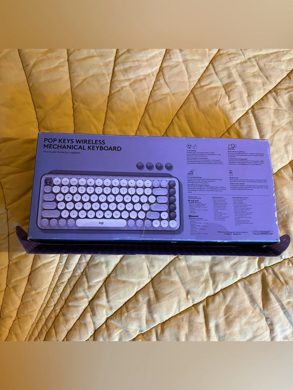 Logitech POP Keys Wireless Keyboard - Lavender Purple